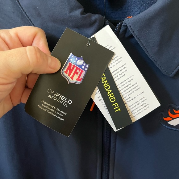 Nike Denver Broncos On Field Jacket Navy Blue and orange men’s large - Picture 3 of 9